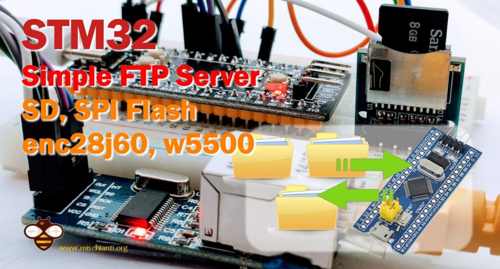 FTP Server on STM32 with ethernet card and SD card or SPI Flash