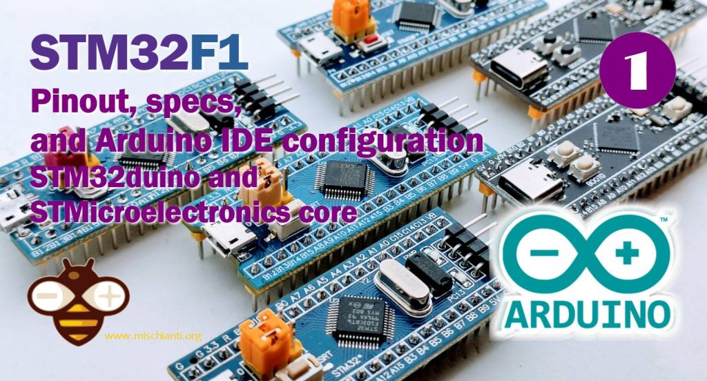 STM32F1 pinout specs and Arduino IDE configuration