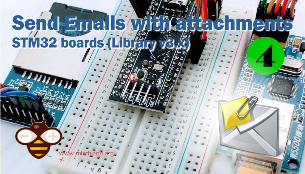 Send email with attachments STM32 boards Gmail SSL