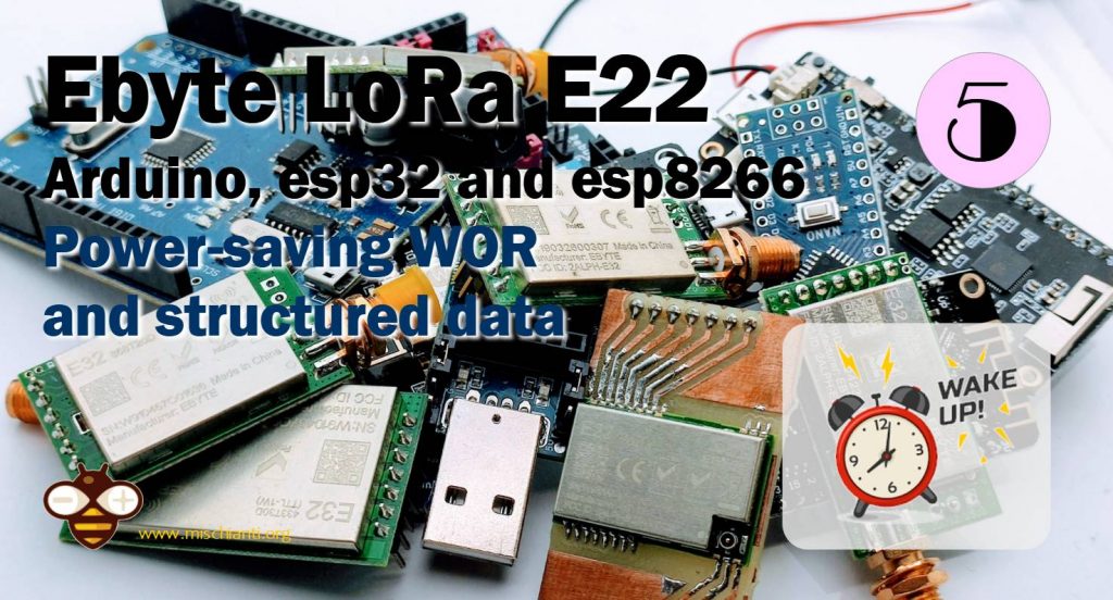 Ebyte LoRa E22 risparmio energetico WOR e dati strutturati