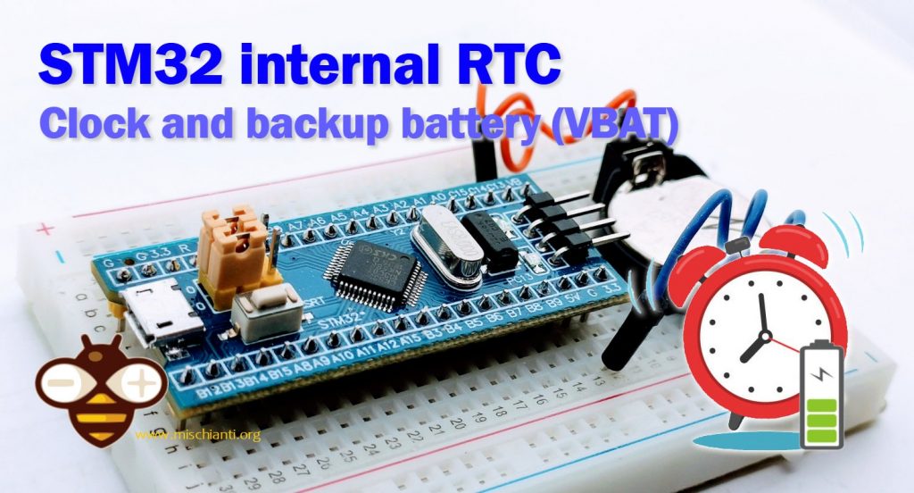 STM32: RTC interno, orologio e batteria di backup (VBAT)