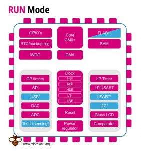 STM32 diagramma a blocchi: RUN mode