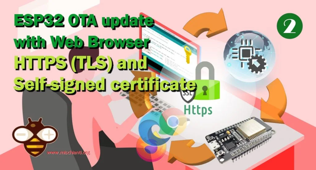 ESP32 OTA update with Web Browser: upload in HTTPS (SSL/TLS) with