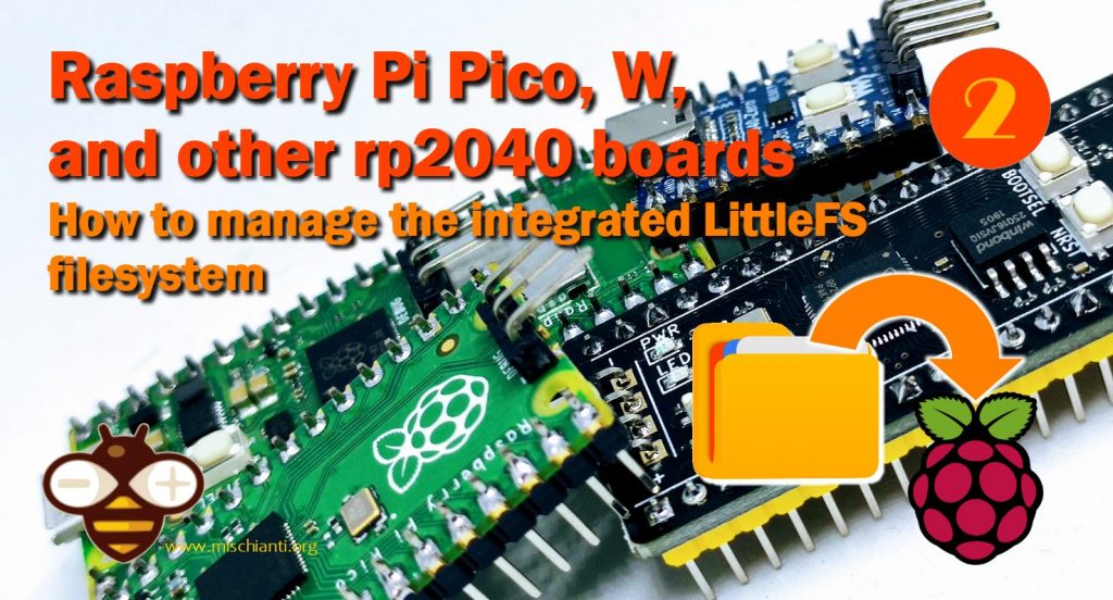 Raspberry Pi Pico and rp2040 boards: integrated LittleFS filesystem
