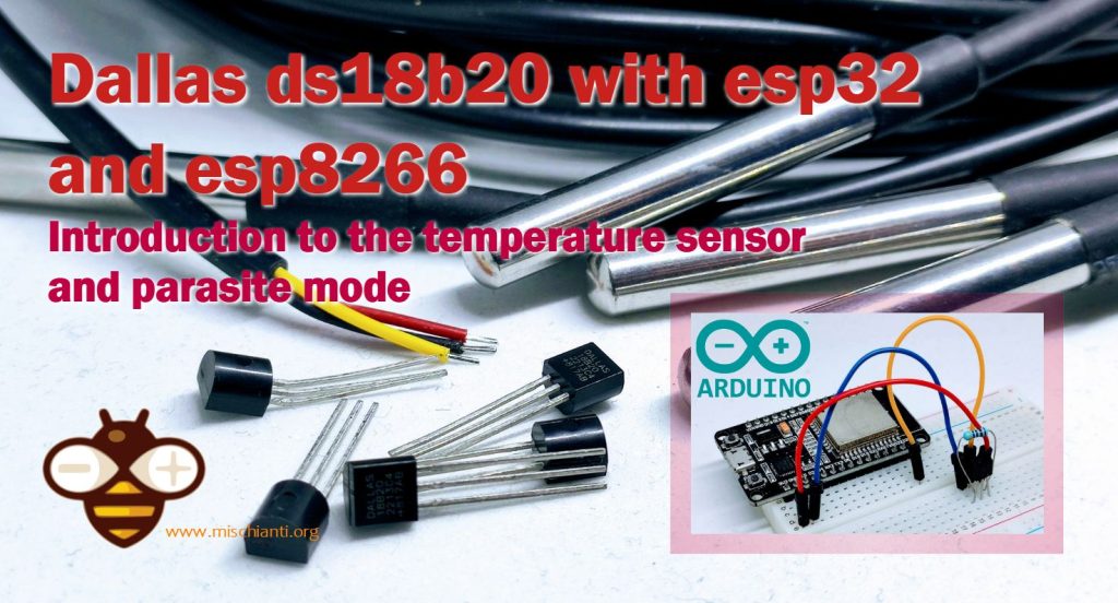 Dallas ds18b20 con esp32 e esp8266: introduzione e modalità parassita