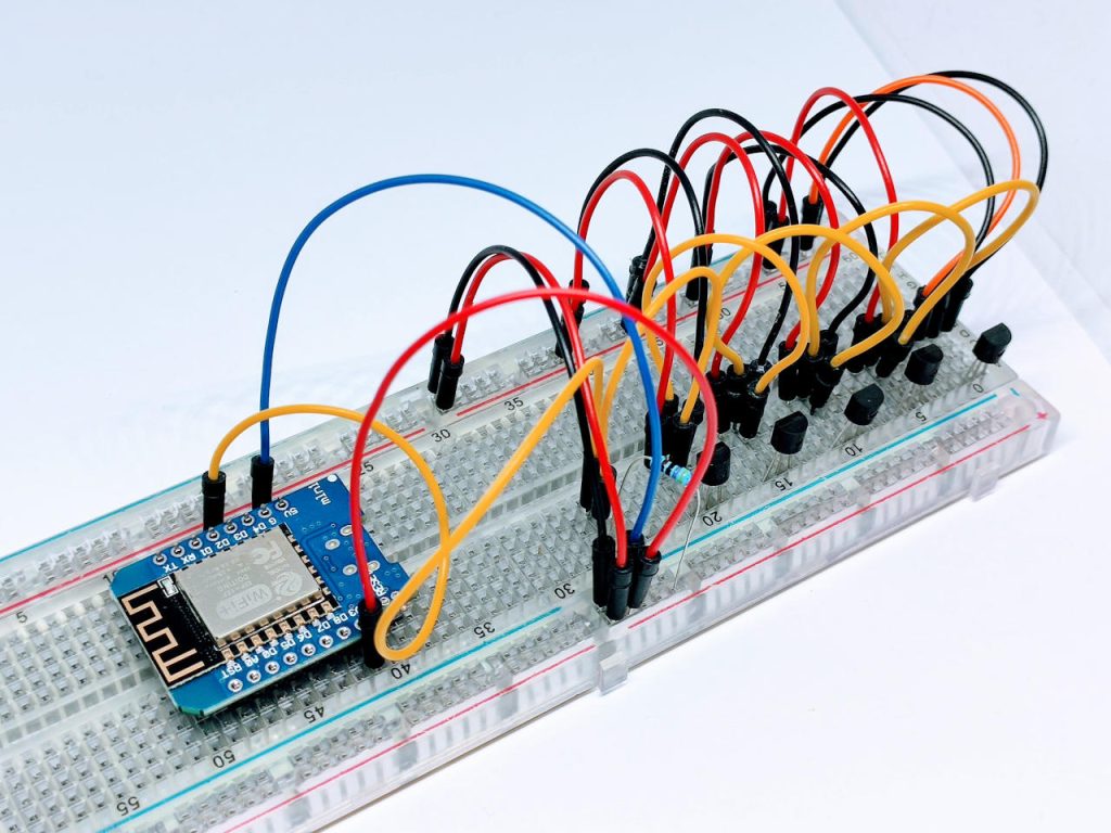 esp8266 wemos d1 multiple ds18b20 temperature sensors