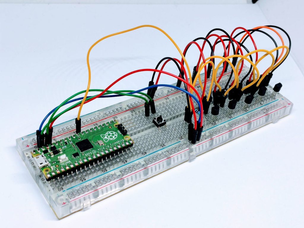 Raspberry Pi Pico (rp2040) and multiple ds18b20 temperature sensors