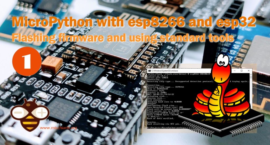 MicroPython with esp8266 and esp32: flashing firmware and using standard tools