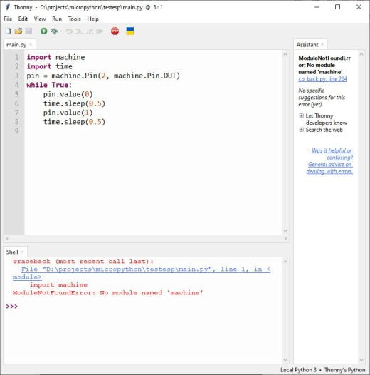 MicroPython with esp8266 and esp32: flashing firmware and using Thonny ...