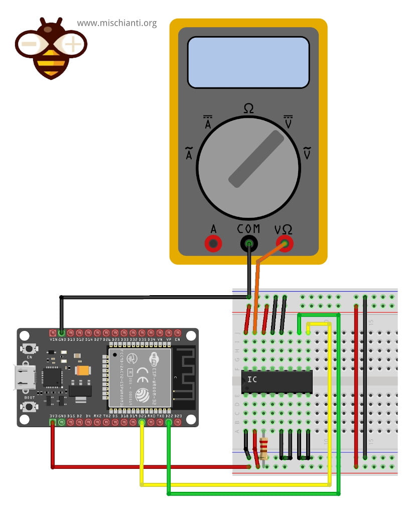 esp32 and pcf8591 wiring