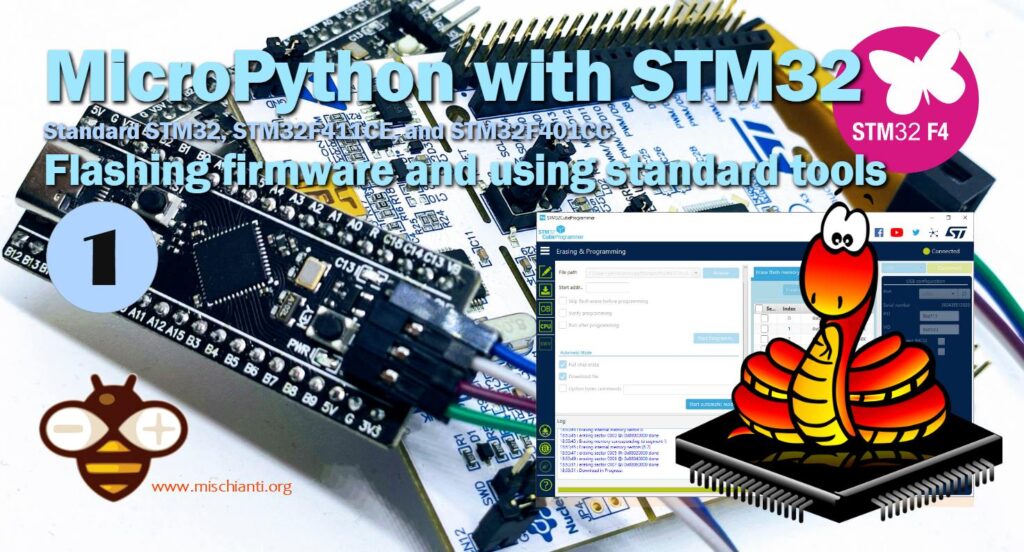 MicroPython on Nucleo STM32, STM32F411CE, and STM32F401CC: flashing firmware and basic tools