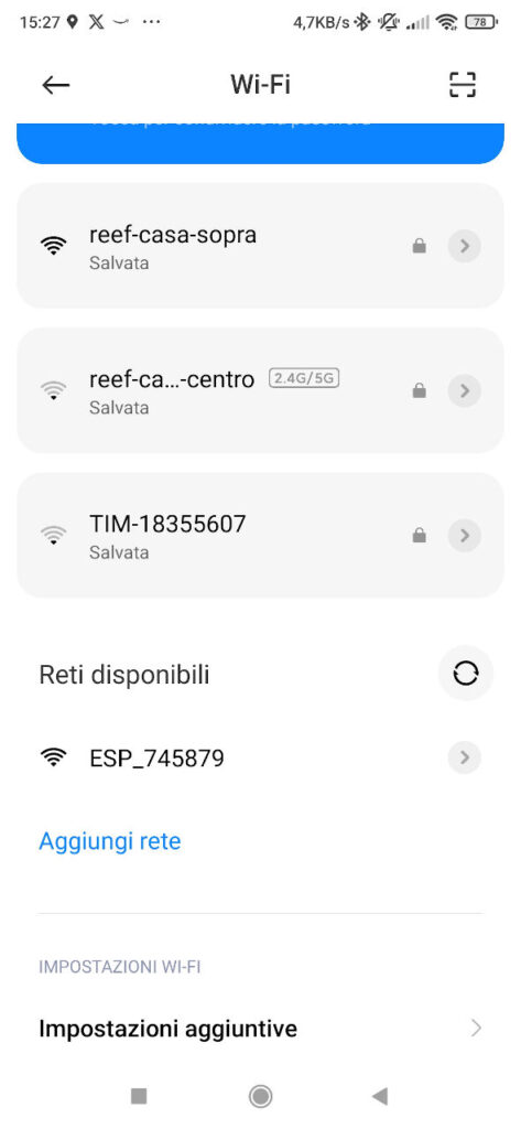 Connettiti alla rete WiFi AP ESP-LINK