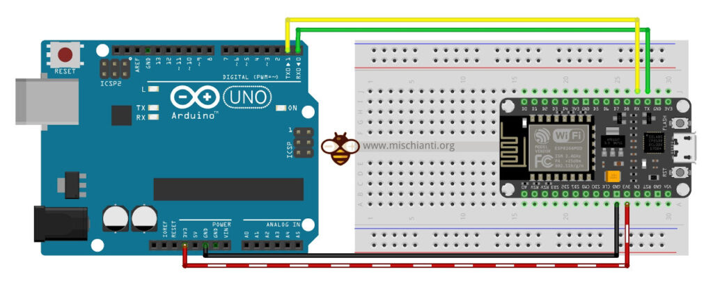 Utilizza il WiFi di NodeMCU per il debugging remoto di Arduino UNO