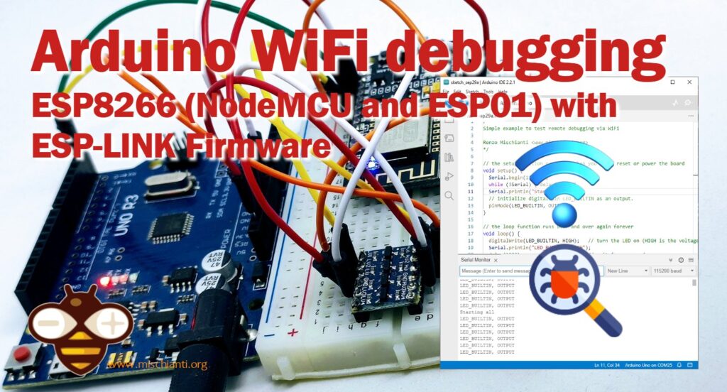 WiFi debugging Arduino UNO using ESP8266 with ESP-LINK