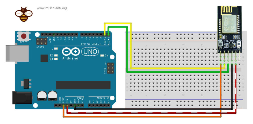 Programmazione e debug remoto di Arduino UNO con DT-06 WiFi a TTL