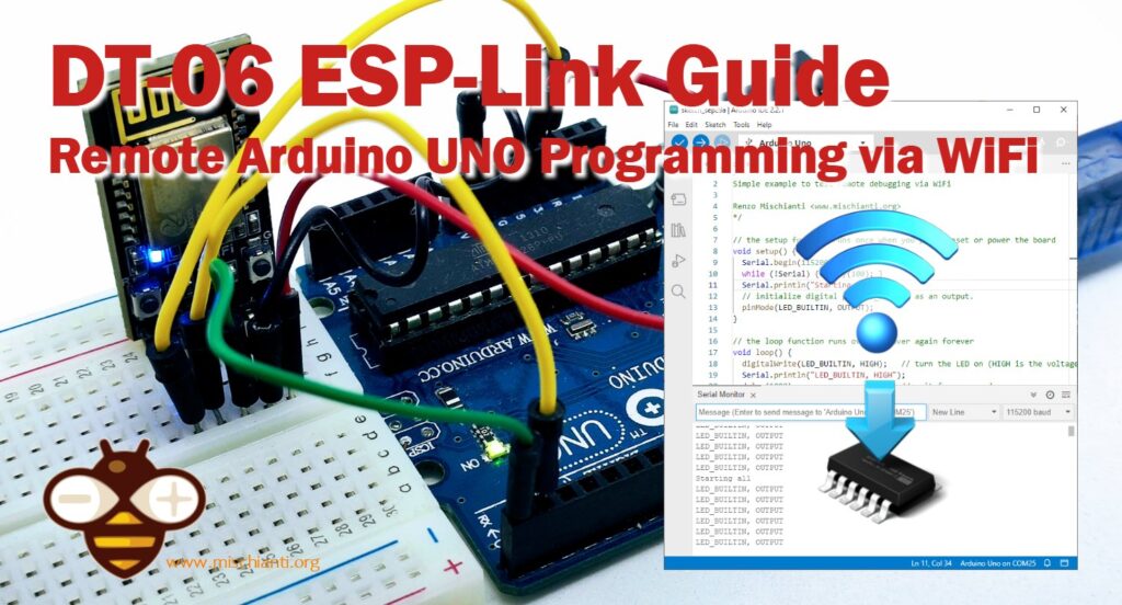 Program Arduino UNO Remotely via WiFi with DT-06 ESP-Link Firmware