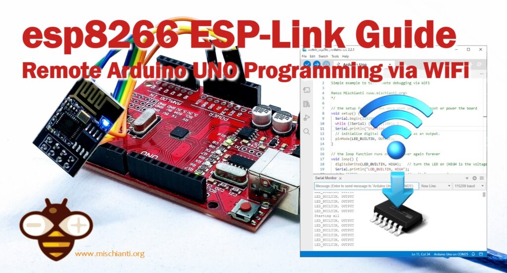 Programmare Arduino UNO via WiFi con l'ESP8266