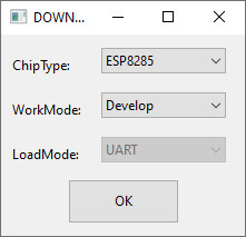 Select esp8285 download tool