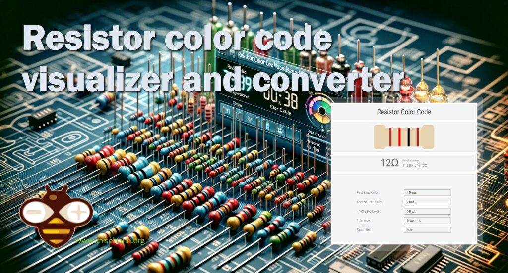Resistor color code visualizer and converter