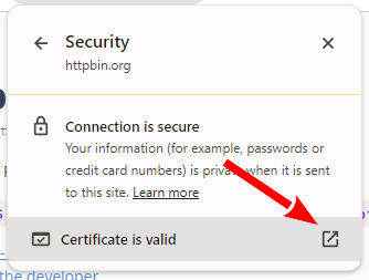 Select the certificate settings