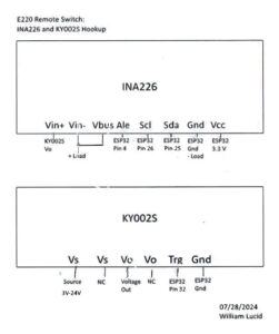 Connessione E220 INA226 e KY002S