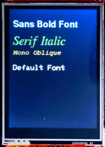TFT Arduino: Caricamento Free Fonts