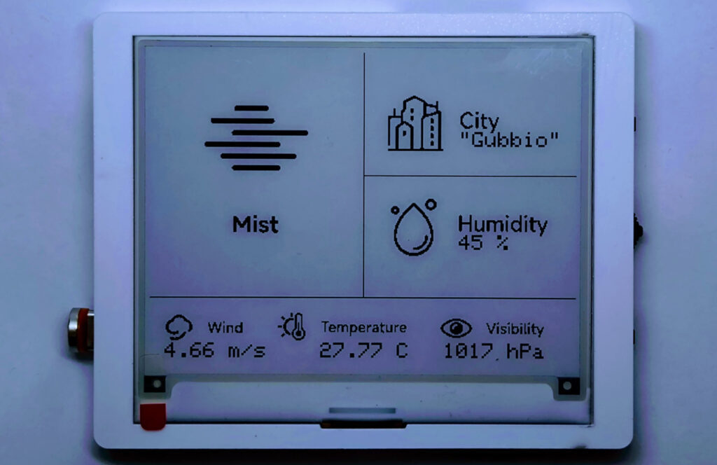 ESP32 SSD1683 4.2 E-paper: weather station example