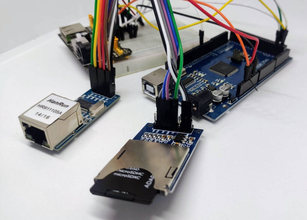 Arduino Mega with Ethernet w5500 and SD module