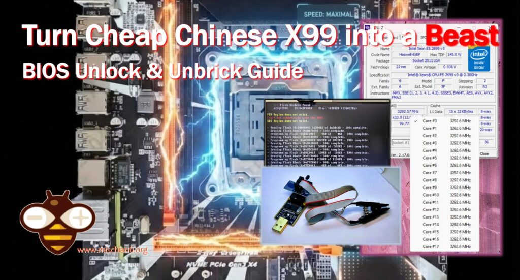 Trasforma una X99 cinese economica in una bestia: Guida allo sblocco del BIOS e all'Unbrick